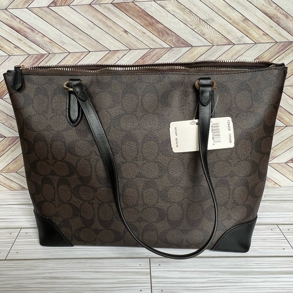 NWT!! Coach Purse Black and Brown - Picture 5 of 12